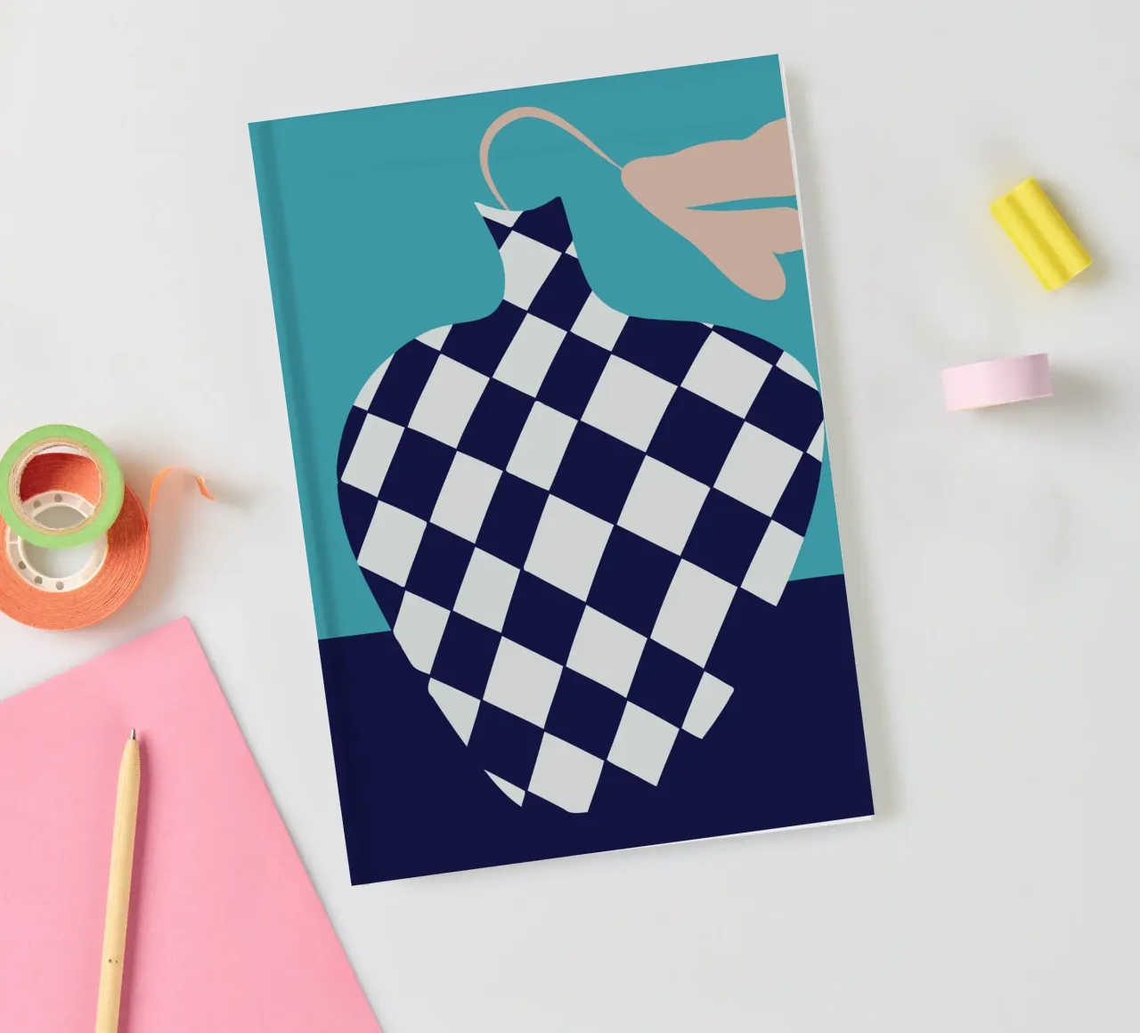 Minimalistic Vase 3 notebook by Miho Art Studio