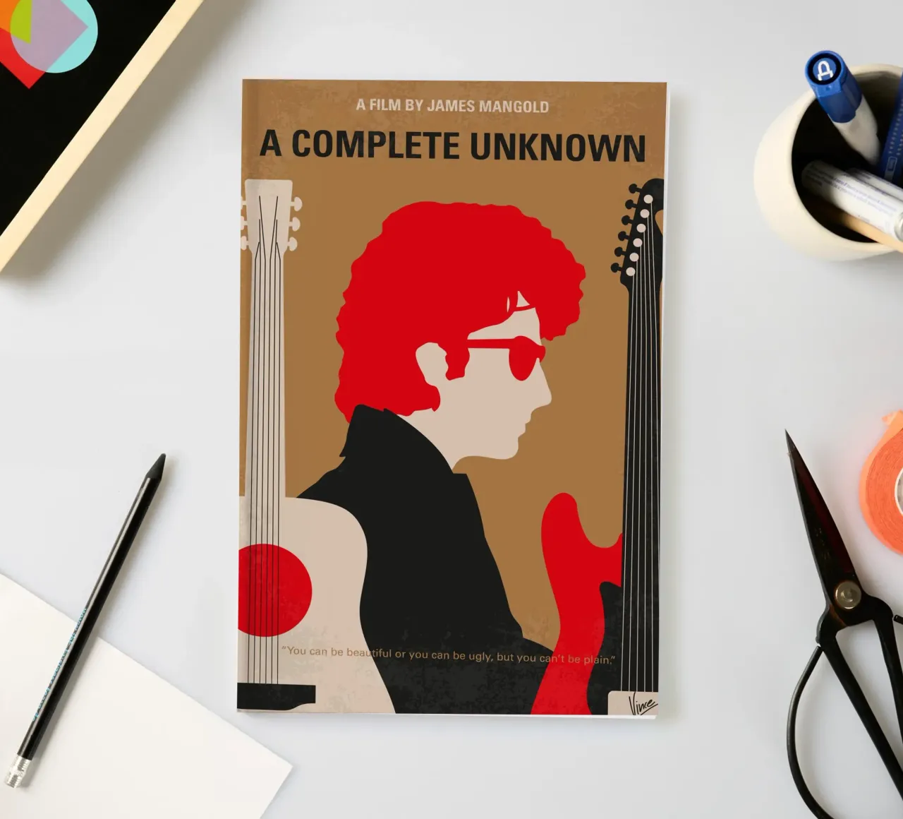 No1492 My A Complete Unknown minimal movie poster notebook by Chungkong