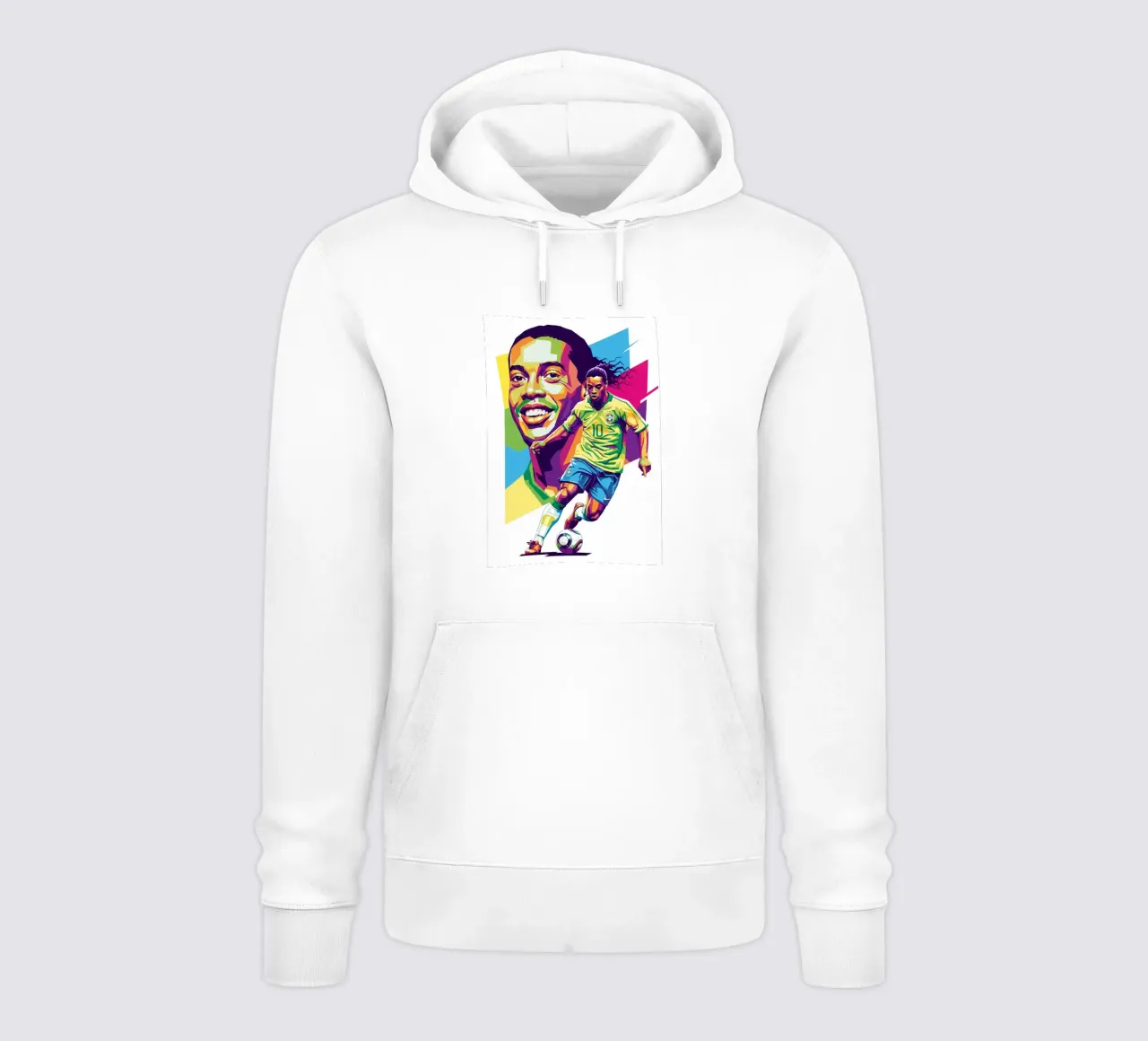 Ronaldinho con l'iconico sorriso felpa con cappuccio da Hantamrata