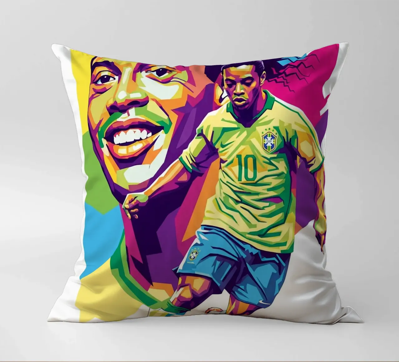 Ronaldinho con l'iconico sorriso cuscino da Hantamrata
