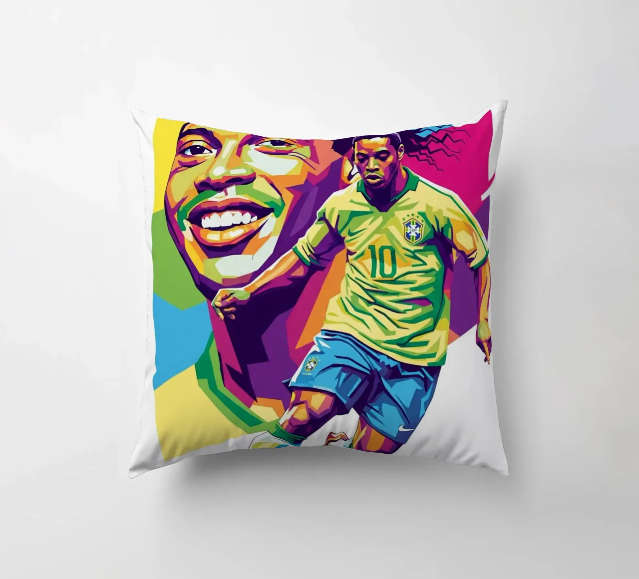 Ronaldinho con l'iconico sorriso cuscino da Hantamrata