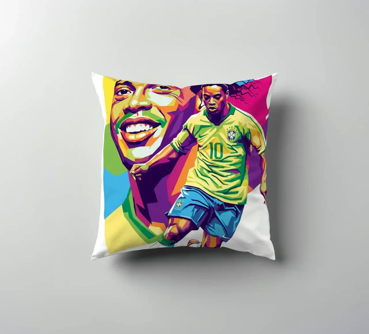 Ronaldinho con l'iconico sorriso cuscino da Hantamrata