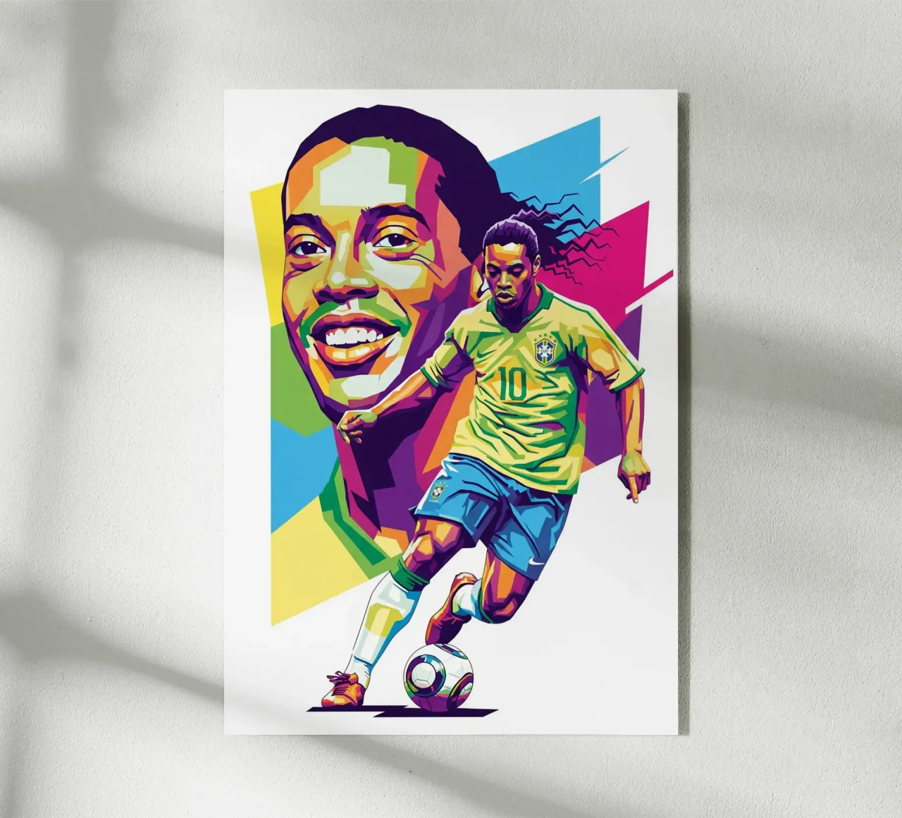 Ronaldinho con l'iconico sorriso plexiglass da Hantamrata
