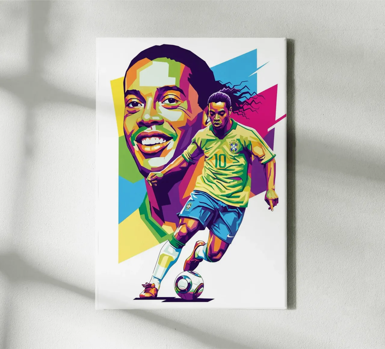 Ronaldinho con l'iconico sorriso tela da Hantamrata