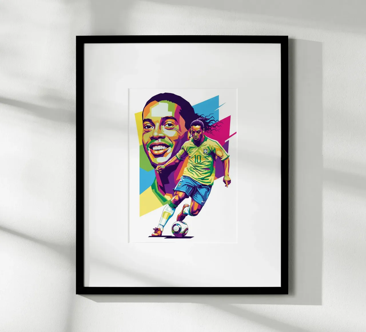 Ronaldinho con l'iconico sorriso carta hahnemühle da Hantamrata