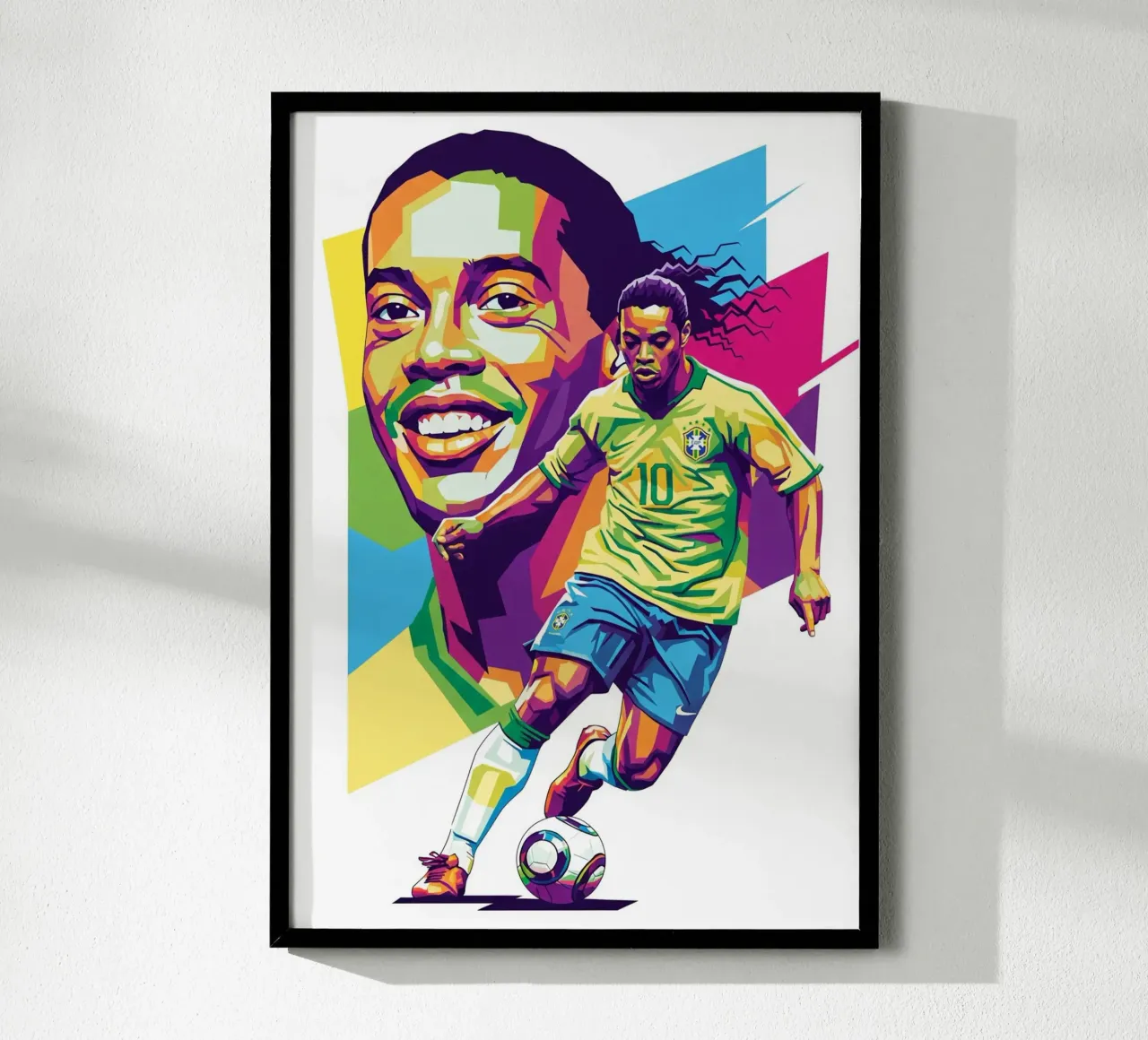 Ronaldinho con l'iconico sorriso carta hahnemühle da Hantamrata