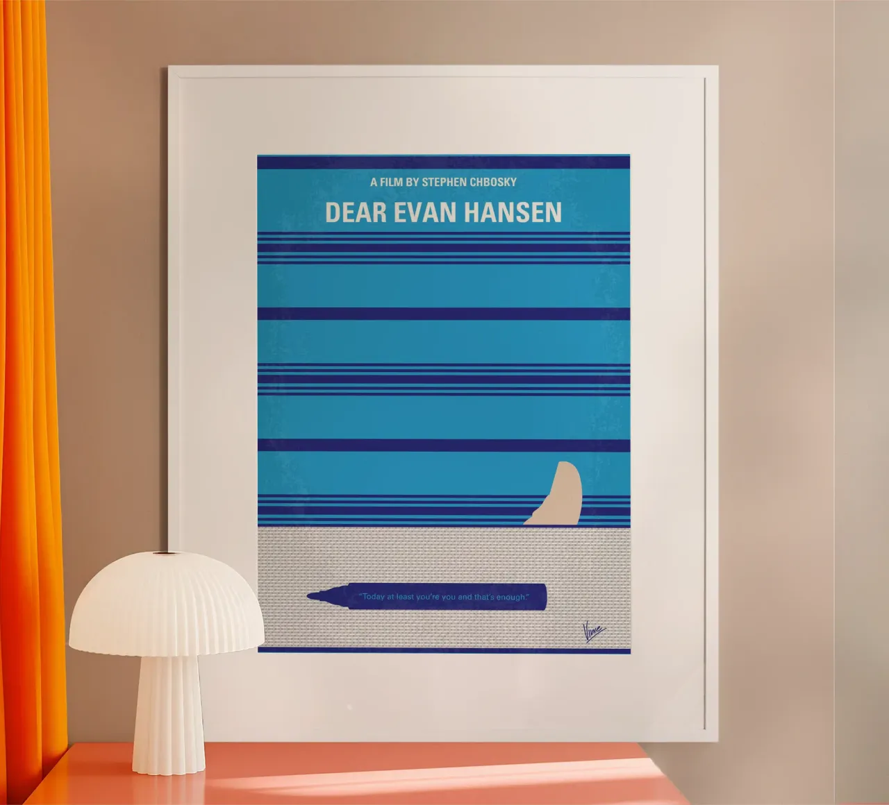 No1493 My Dear Evan Hansen minimal movie poster poster con telaio in alluminio da Chungkong