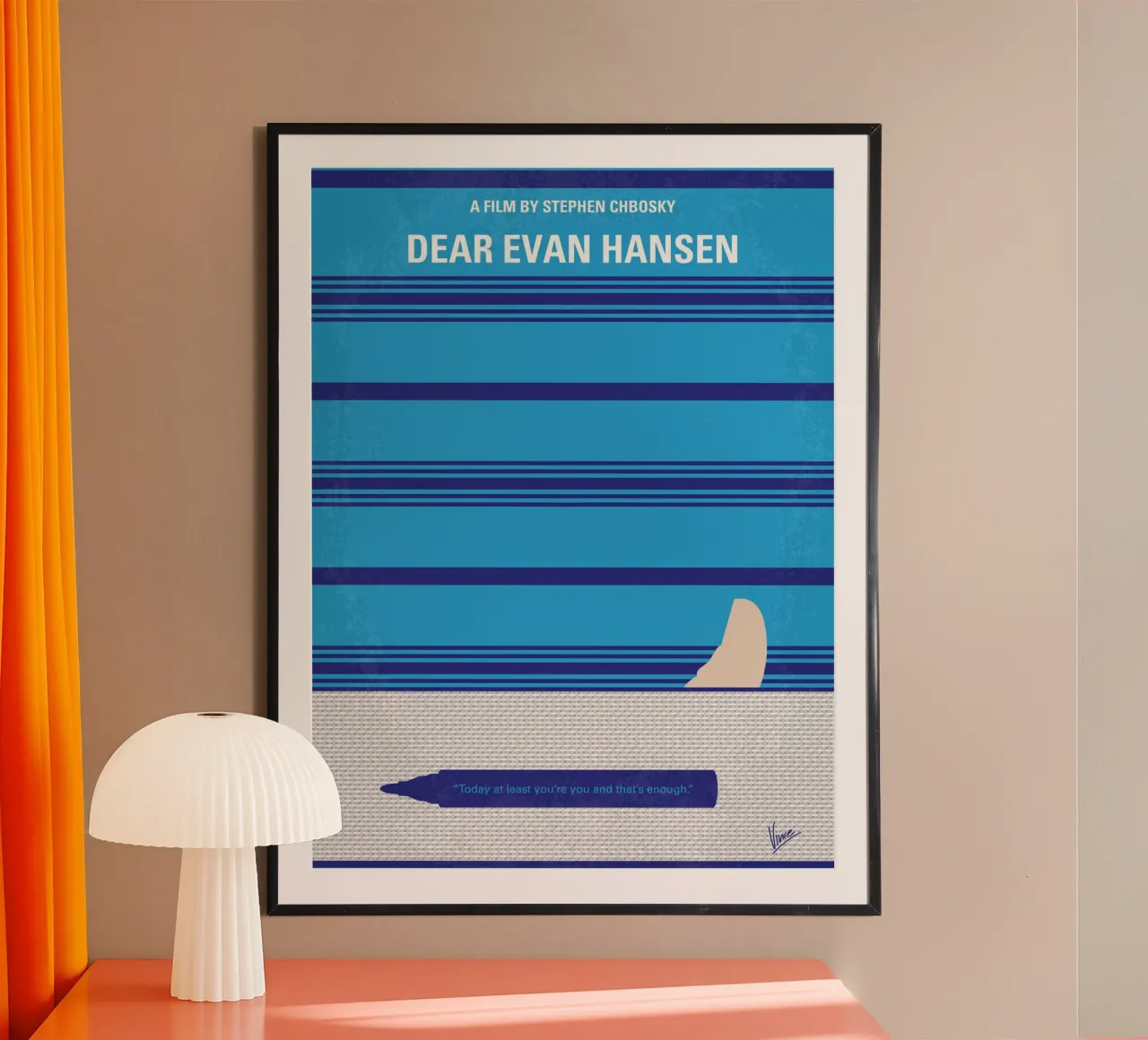 No1493 My Dear Evan Hansen minimal movie poster poster con telaio in alluminio da Chungkong