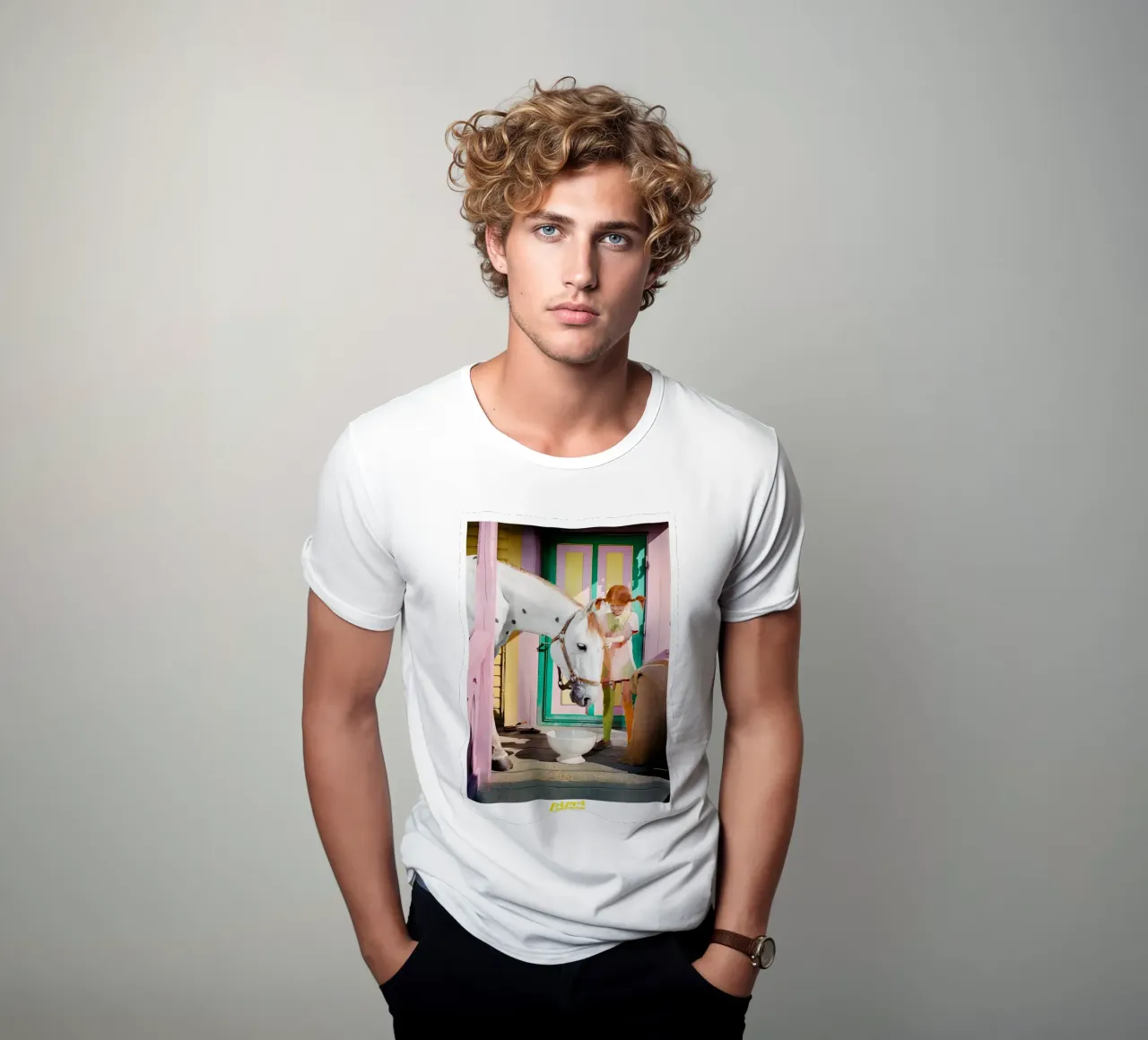 Pippi Langstrumpf cavallo di bellezza t-shirt da Earl Beeman