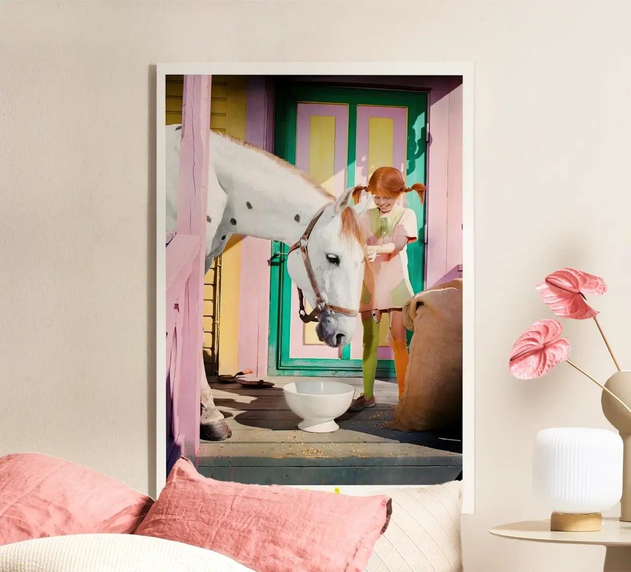 Pippi Langstrumpf cavallo di bellezza plexiglass da Earl Beeman