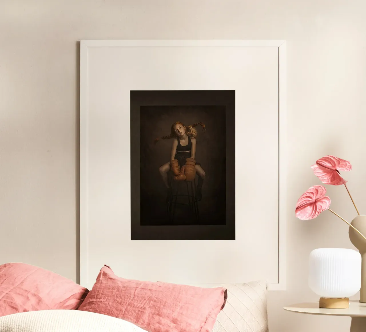 Boxe di Pippi Calzelunghe poster con telaio in legno da Earl Beeman