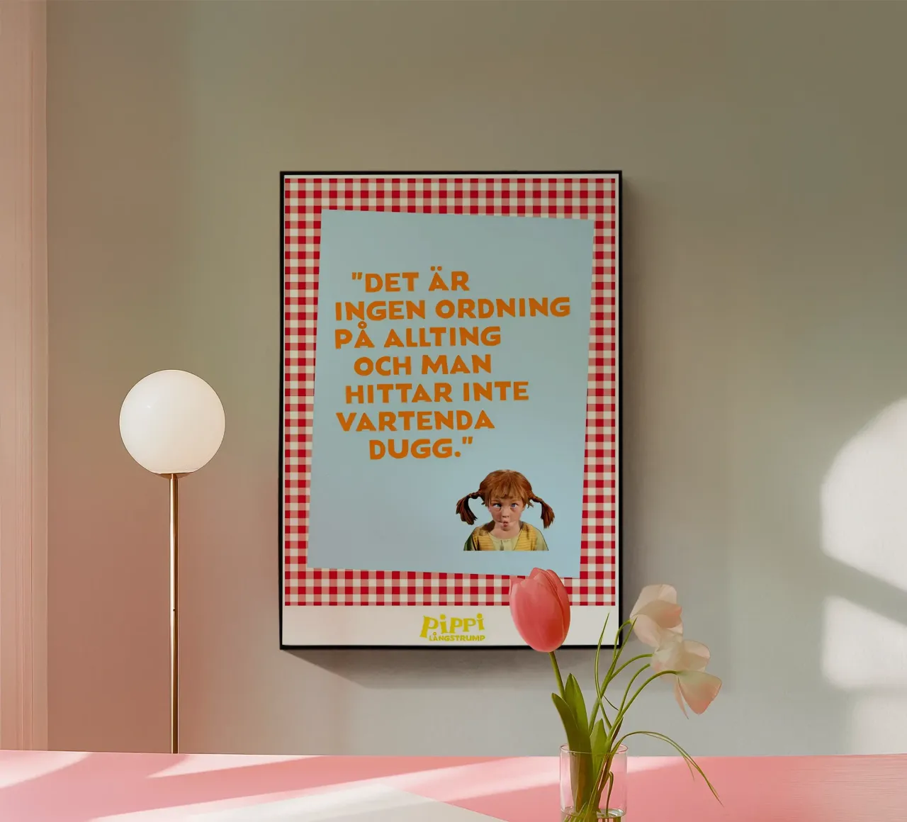 Citazione di Pippi Calzelunghe plexiglass da Earl Beeman