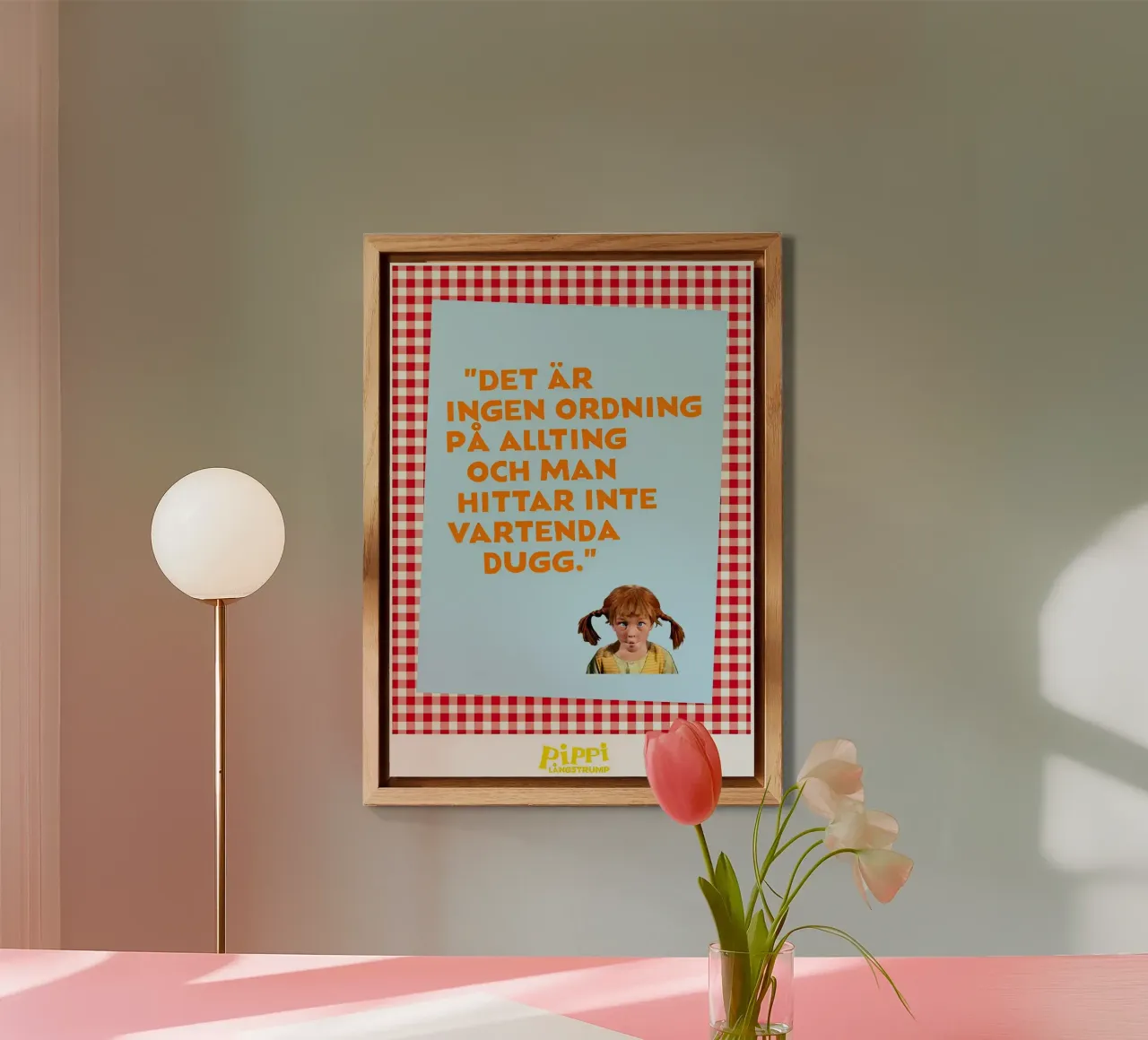Citazione di Pippi Calzelunghe alluminio dibond da Earl Beeman