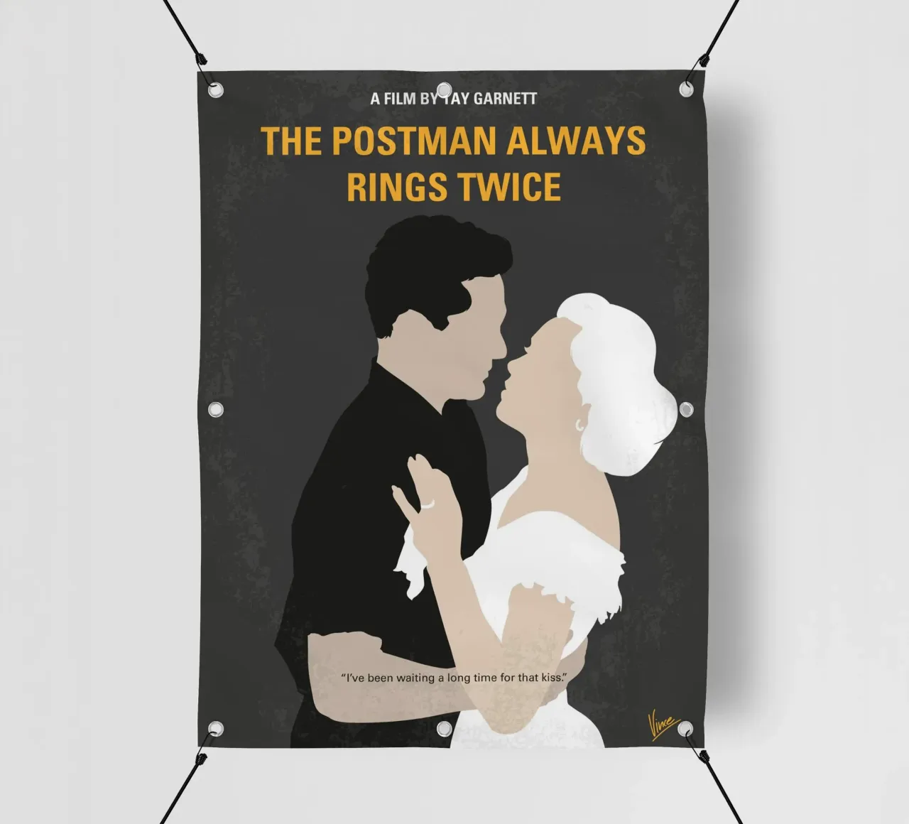 No1495 My The Postman Always Rings Twice minimal movie poste telo in pvc da Chungkong