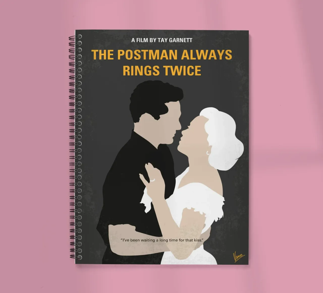 No1495 My The Postman Always Rings Twice minimal movie poste diario ad anelli da Chungkong