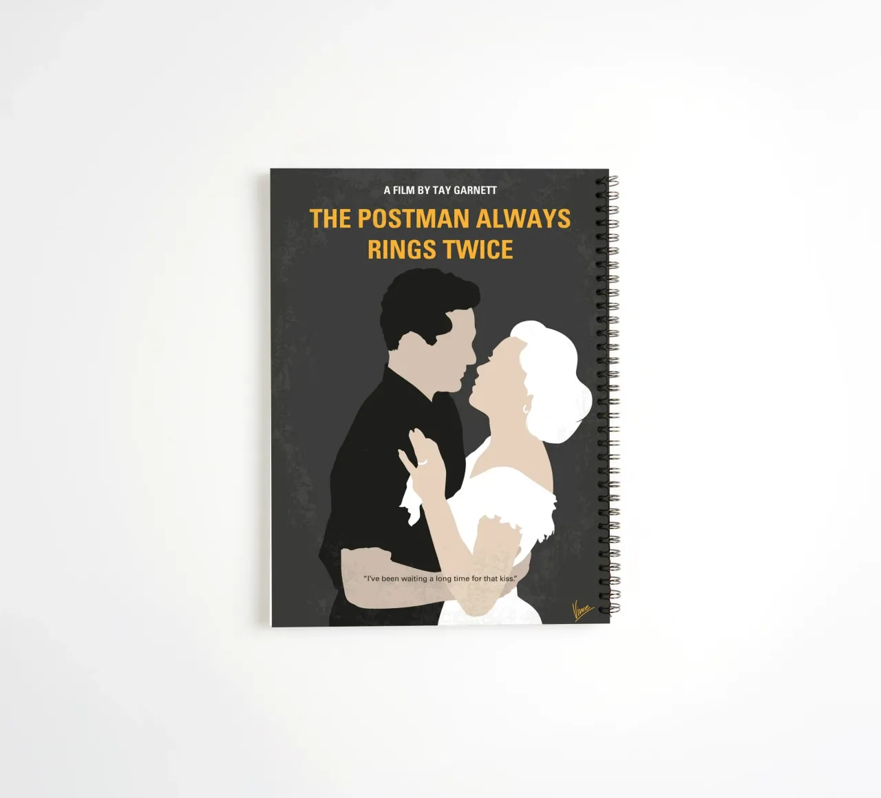 No1495 My The Postman Always Rings Twice minimal movie poste diario ad anelli da Chungkong