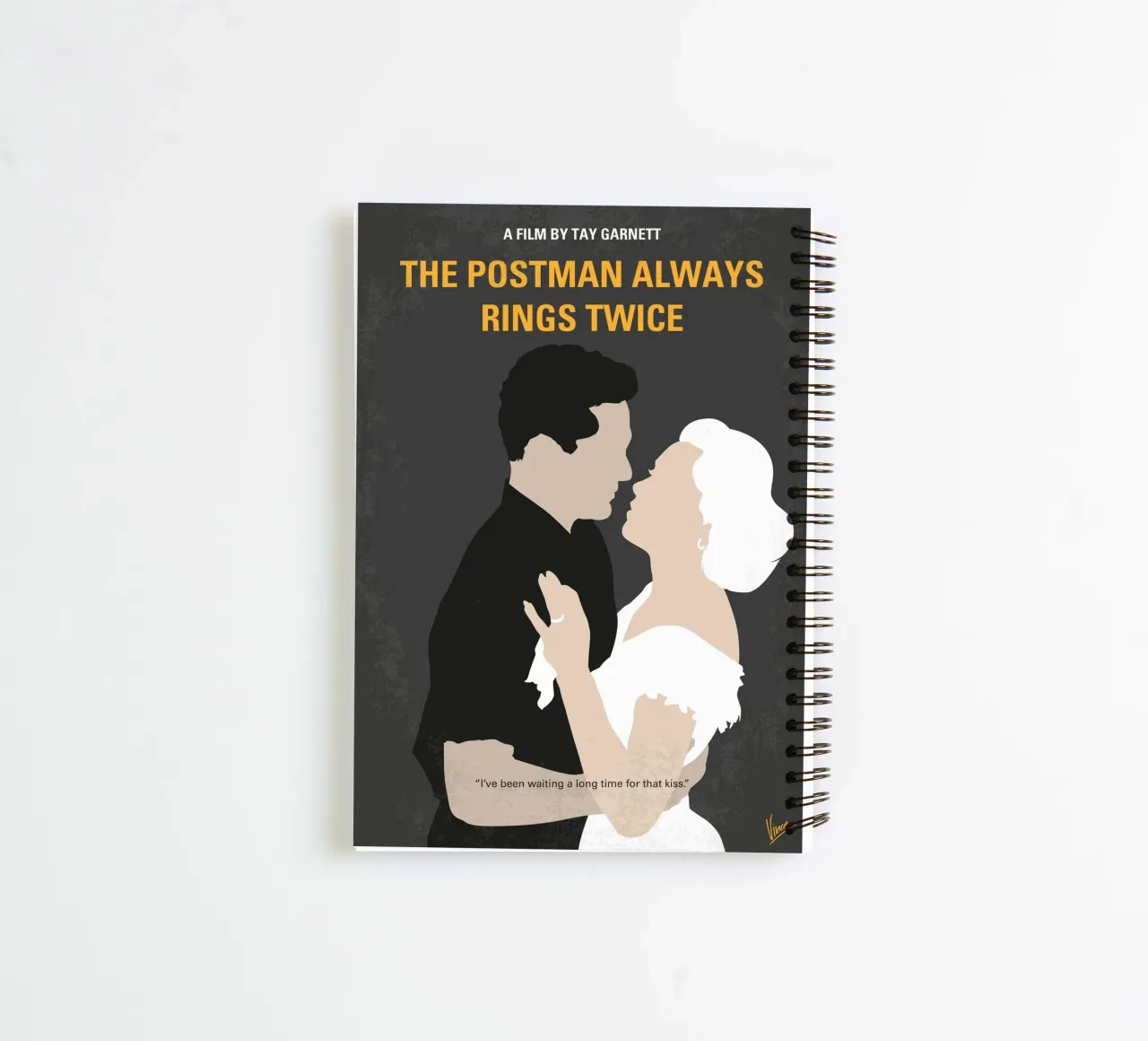 No1495 My The Postman Always Rings Twice minimal movie poste diario ad anelli da Chungkong