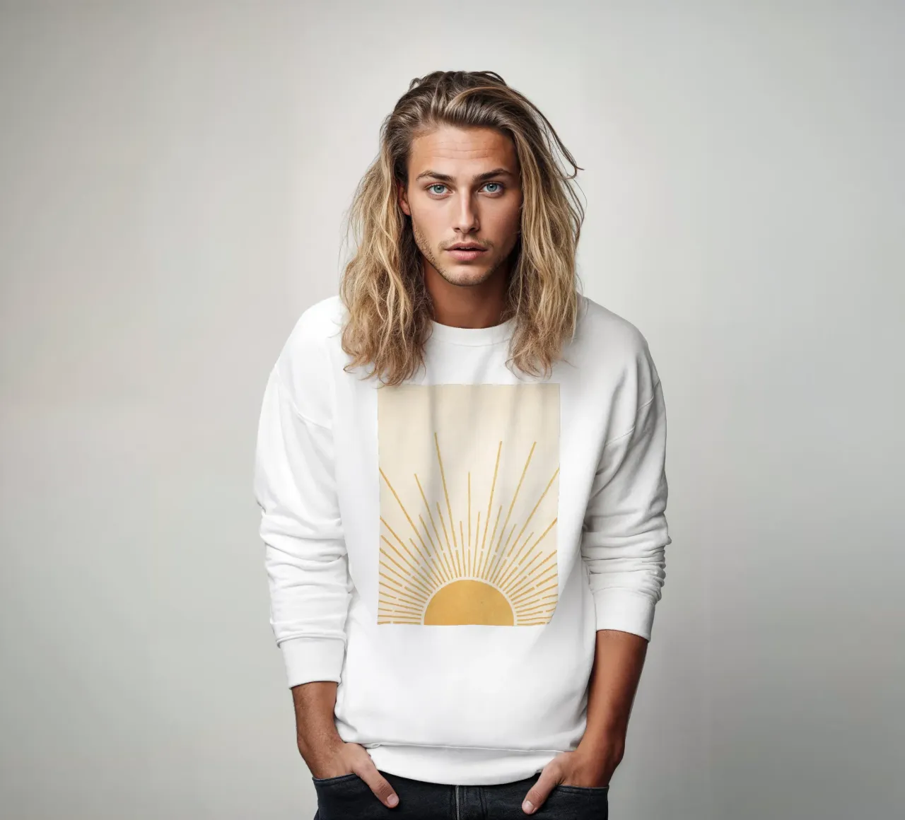 Boho Yellow Sun no. 5 felpa da apoloprints