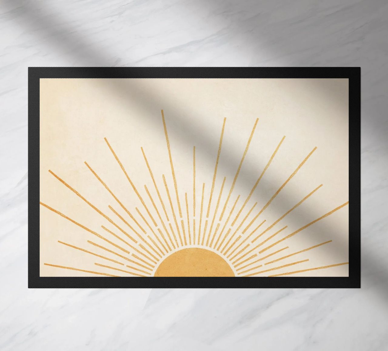 Boho Yellow Sun no. 5 doormat by apoloprints