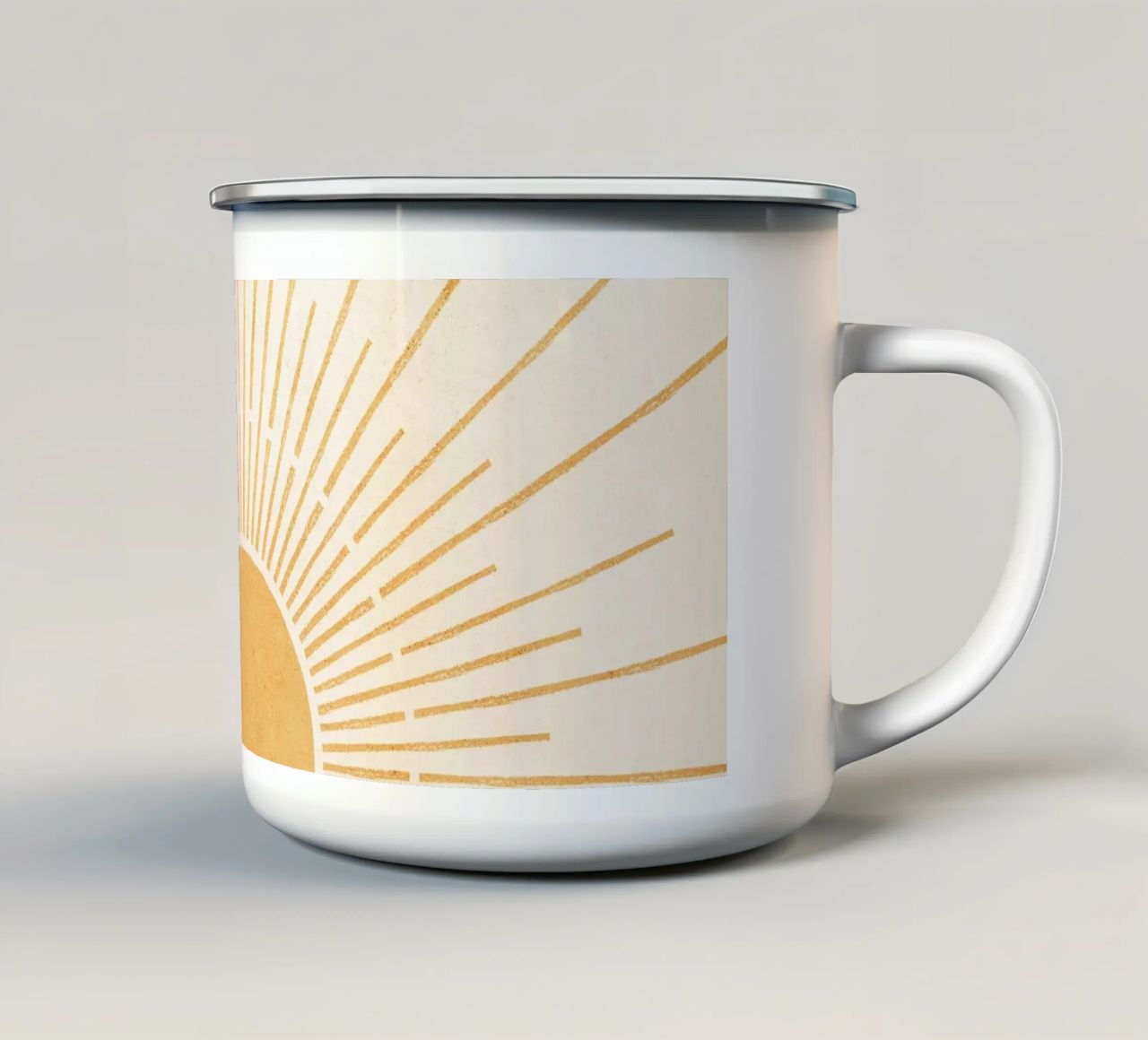 Boho Yellow Sun no. 5 tazza in smalto da apoloprints