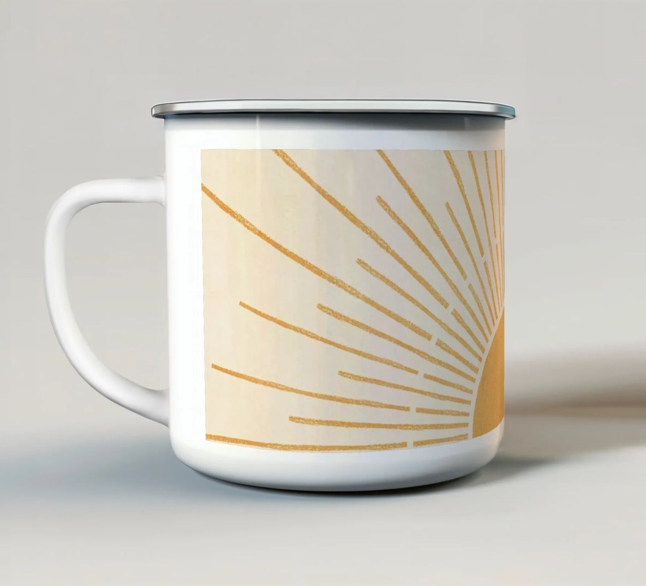 Boho Yellow Sun no. 5 tazza in smalto da apoloprints