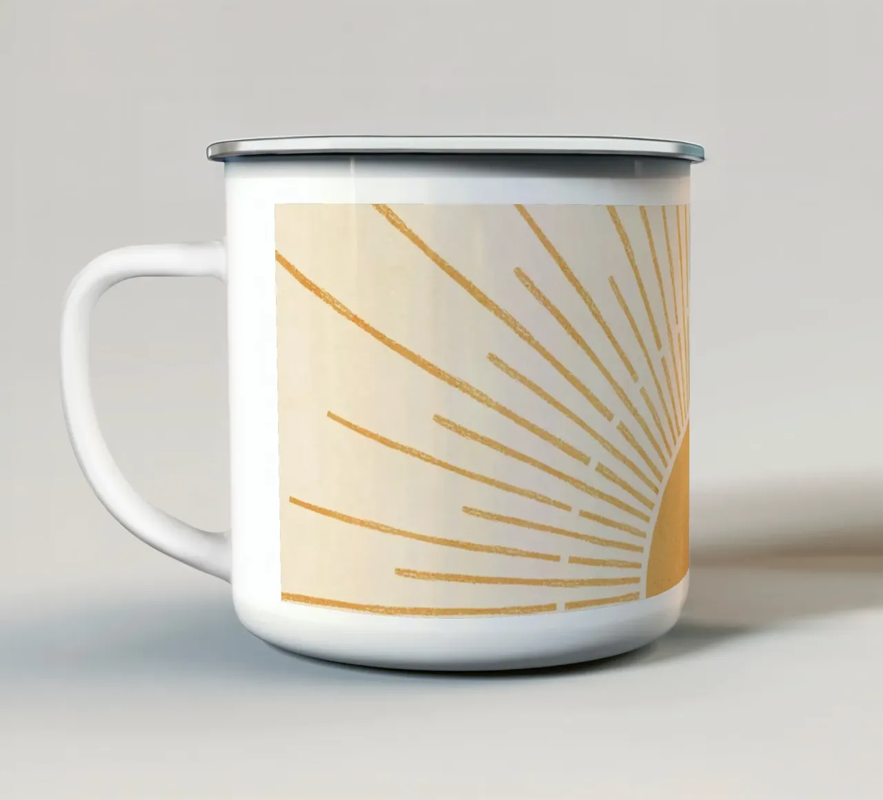 Boho Yellow Sun no. 5 tazza in smalto da apoloprints