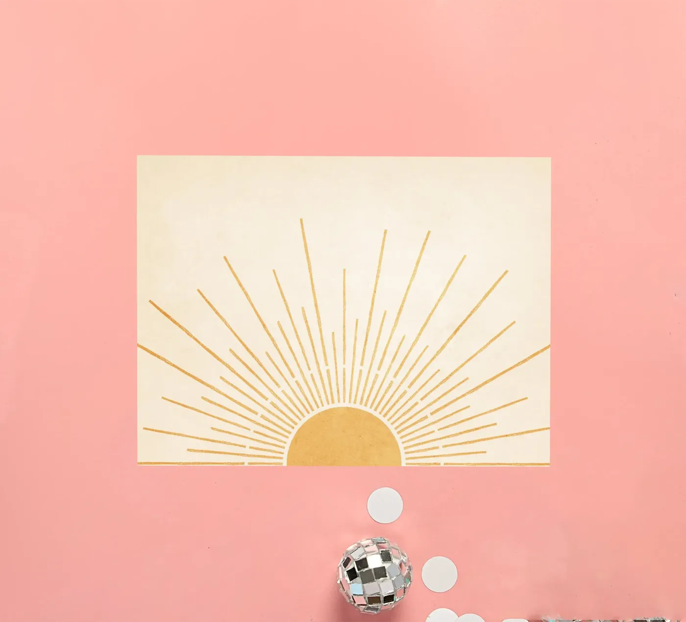 Boho Yellow Sun no. 5 adesivo da Apolo Prints