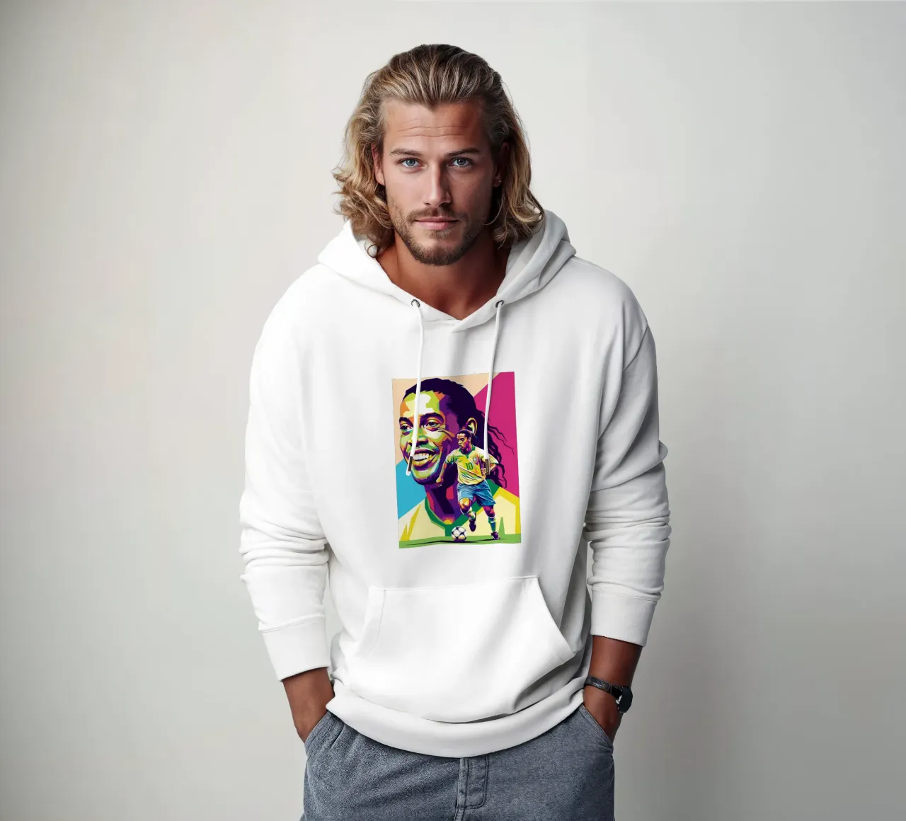 Sorriso di Ronaldinho felpa con cappuccio da Hantamrata