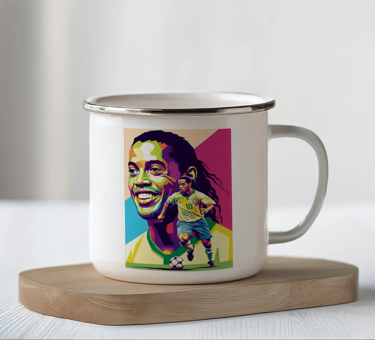 Sorriso di Ronaldinho tazza in smalto da Hantamrata