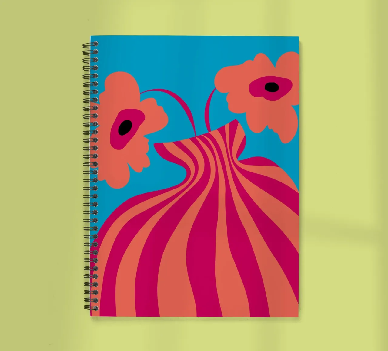 Minimalistic Vase 5 spiral notebook by Miho Art Studio