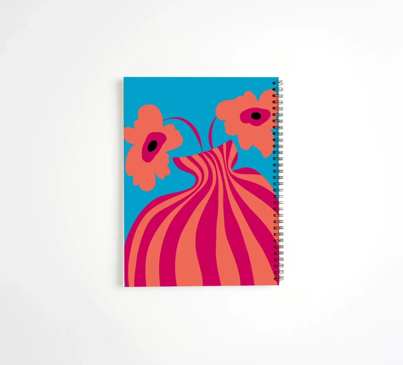 Minimalistic Vase 5 spiral notebook by Miho Art Studio