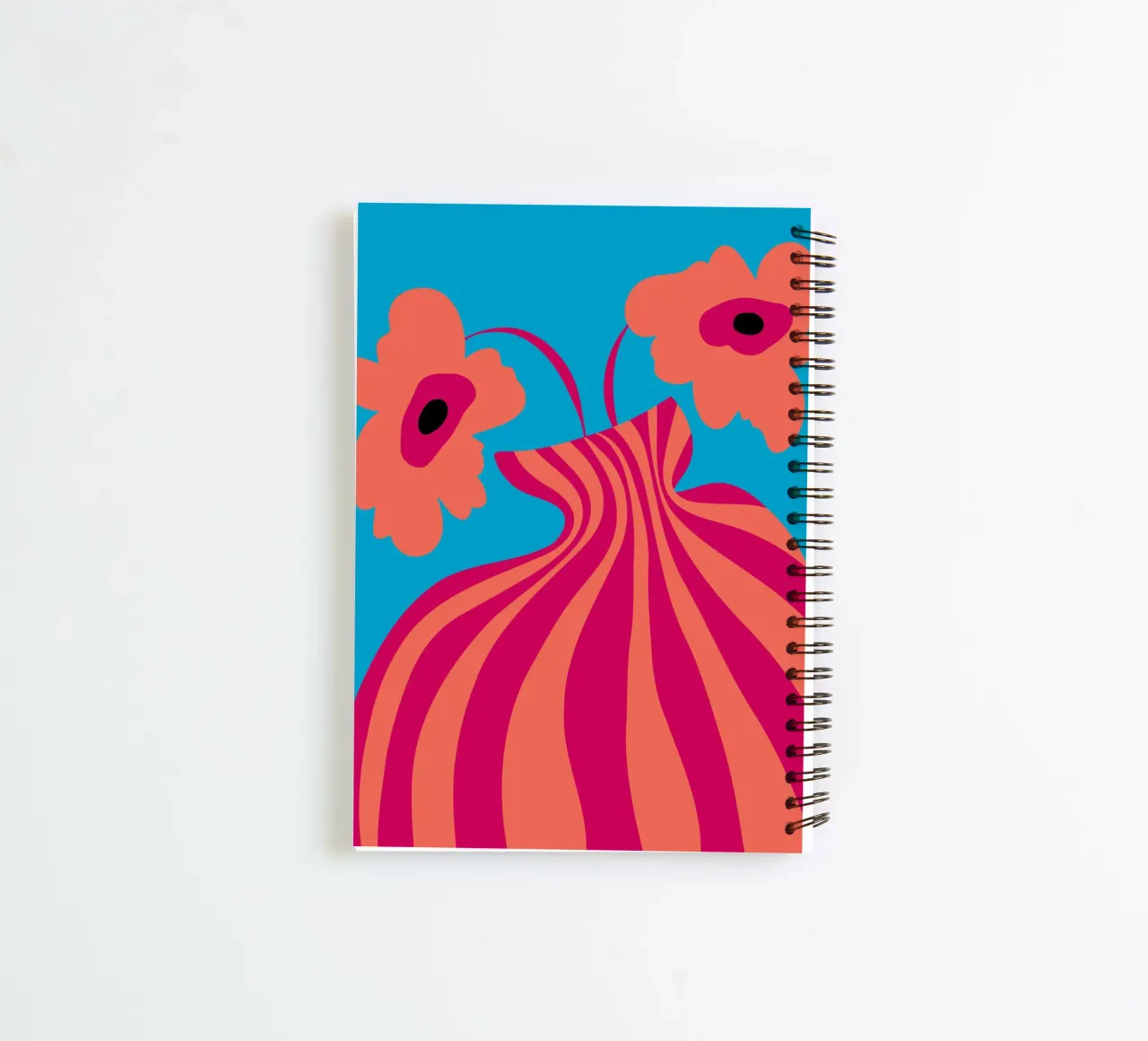 Minimalistic Vase 5 spiral notebook by Miho Art Studio