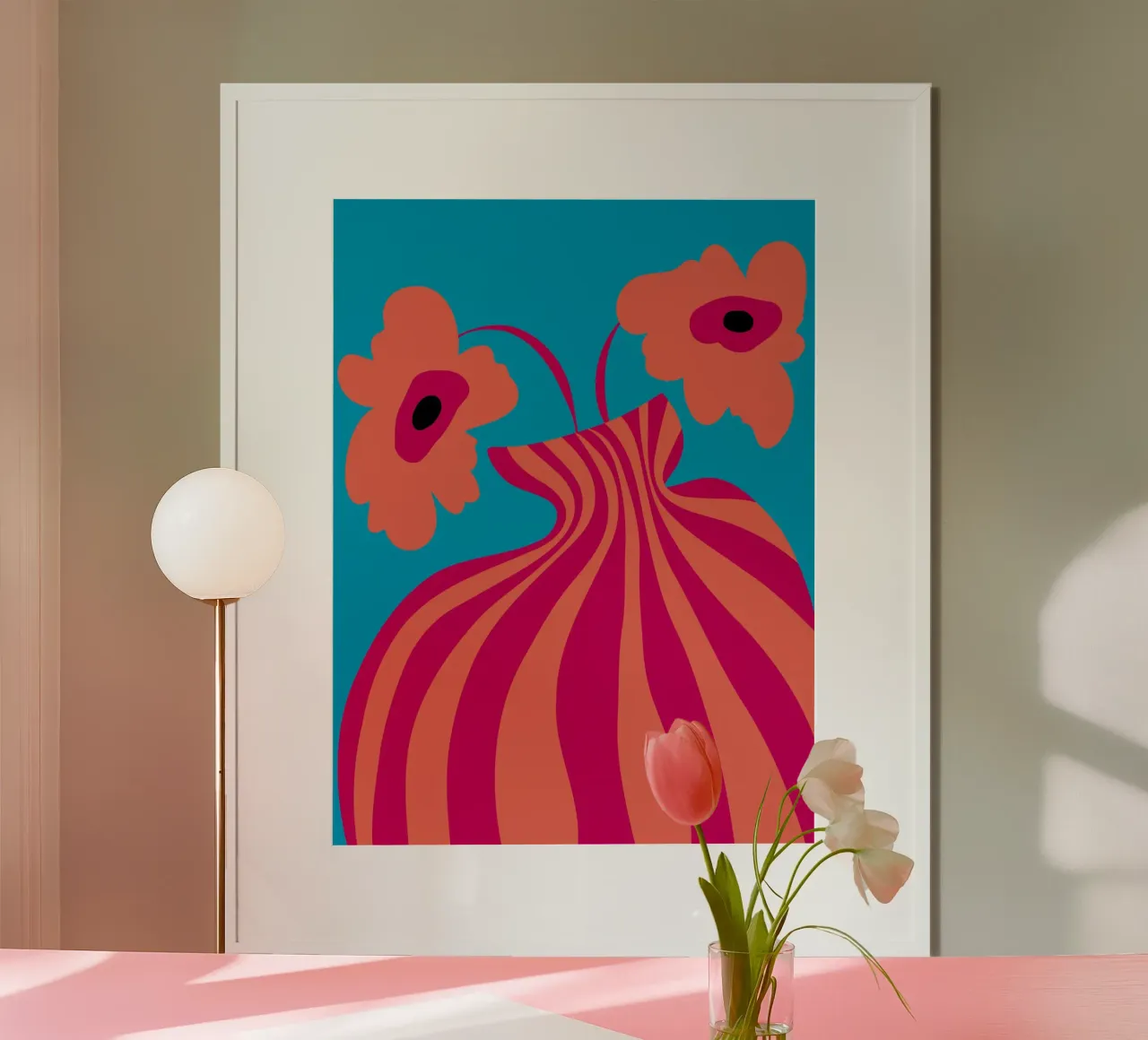 Vaso minimalista 5 carta hahnemühle da Miho Art Studio
