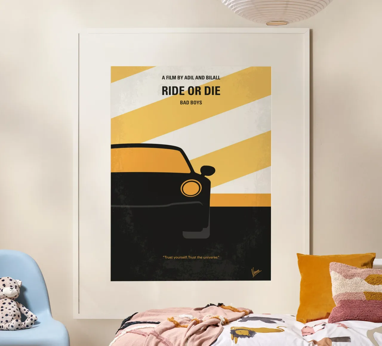 No1497 My BAD BOYS Ride or Die minimal movie poster poster con telaio in alluminio da Chungkong