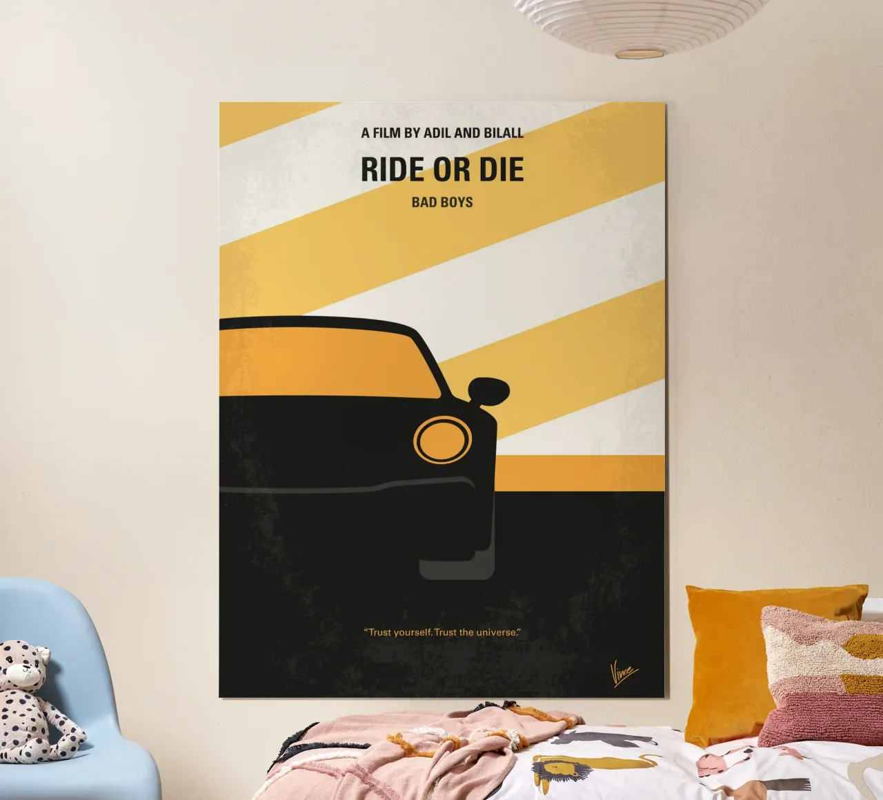 No1497 My BAD BOYS Ride or Die minimal movie poster poster con telaio in alluminio da Chungkong