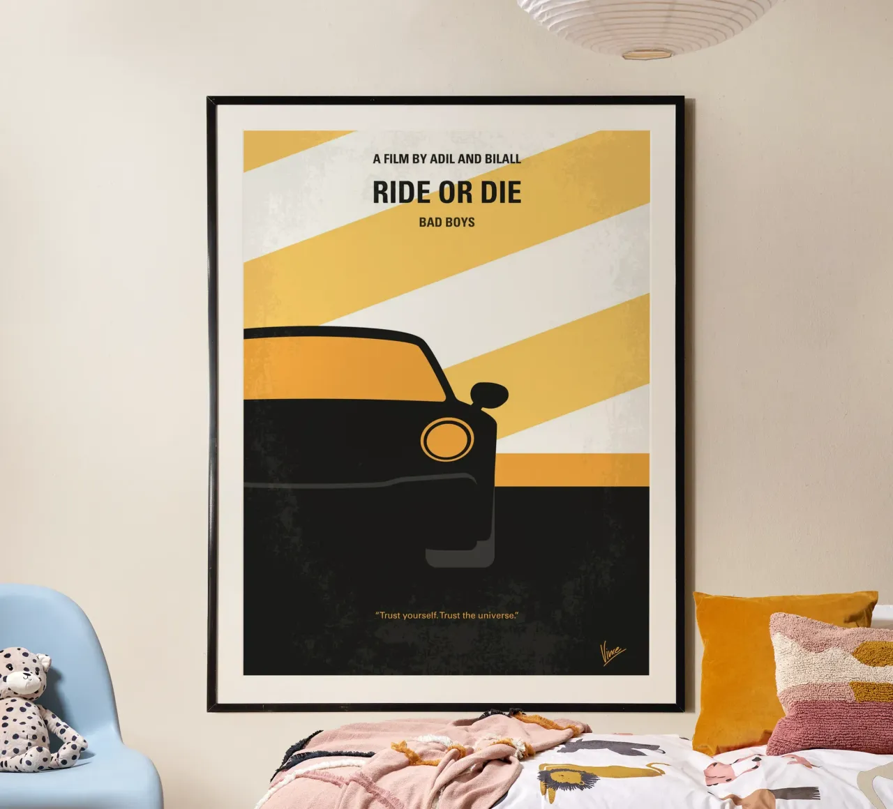 No1497 My BAD BOYS Ride or Die minimal movie poster poster con telaio in alluminio da Chungkong