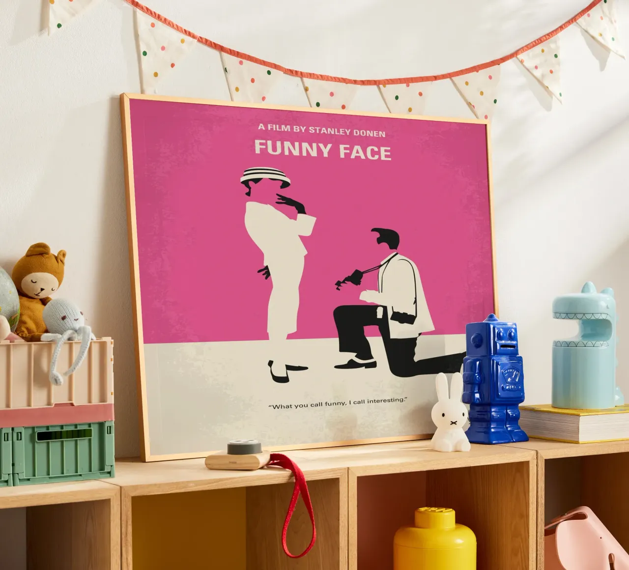 No1498 My Funny Face minimal movie poster carta hahnemühle da Chungkong