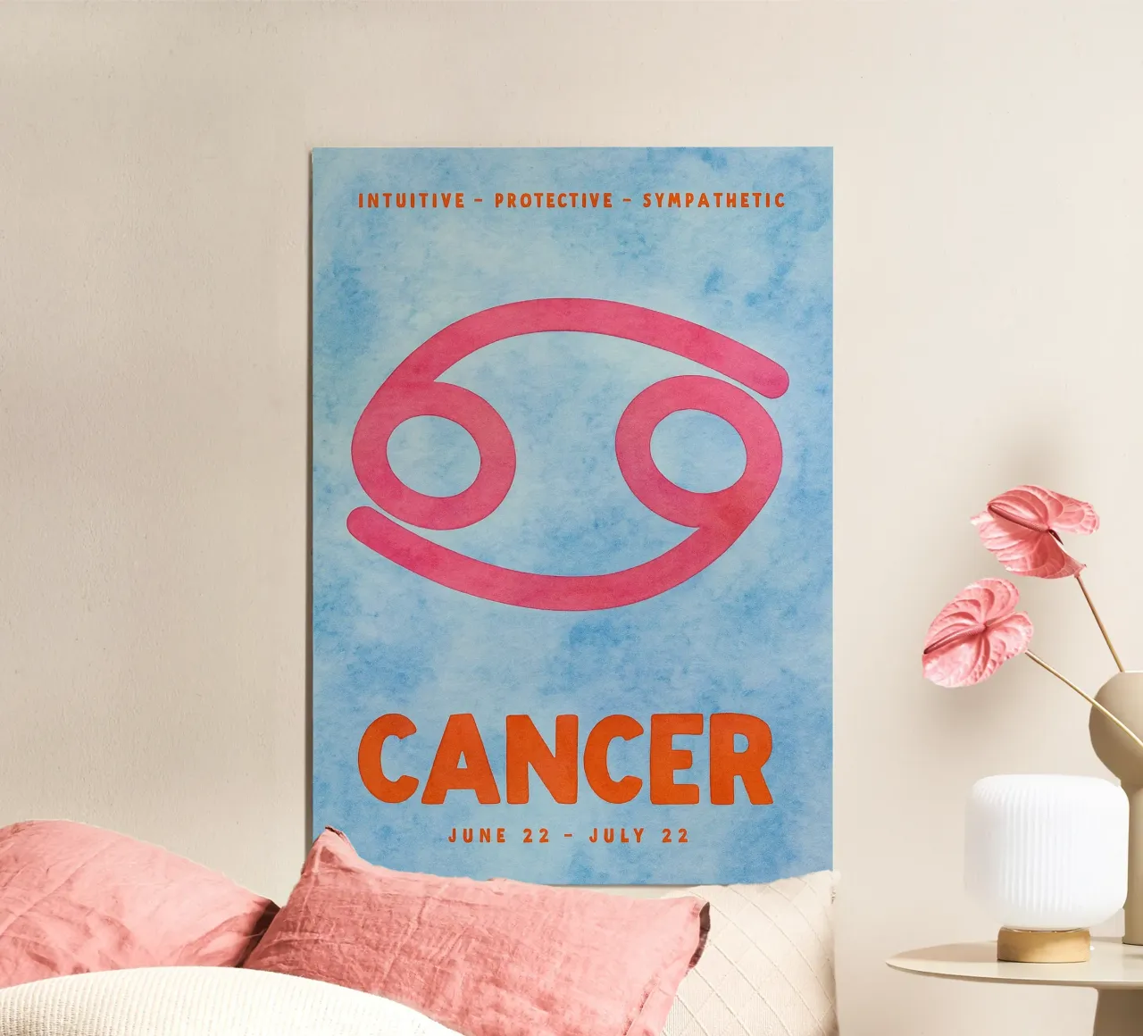 Krebs Tierkreiszeichen Malerei Poster von Shillas