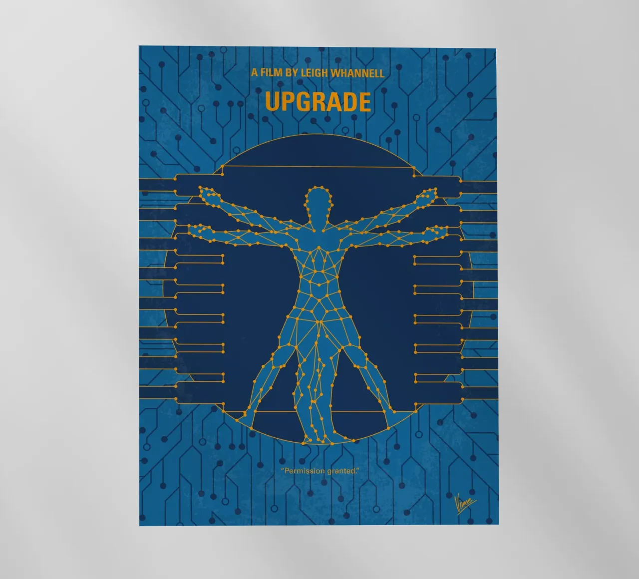 No1499 My Upgrade minimal movie poster pellicola backlit da Chungkong