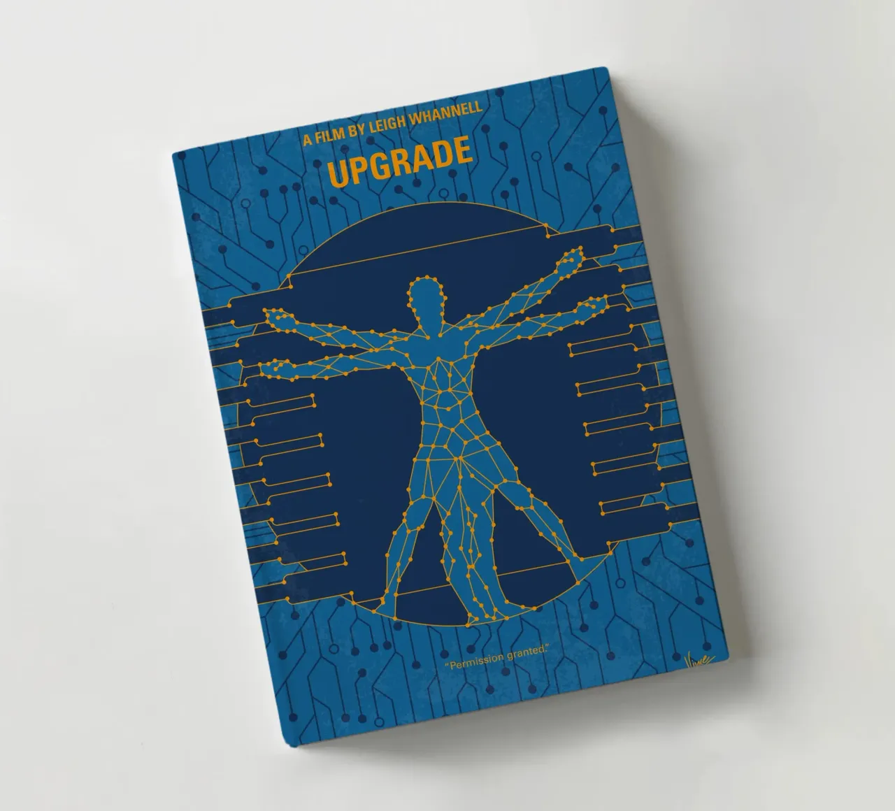 No1499 My Upgrade minimal movie poster notebook by Chungkong