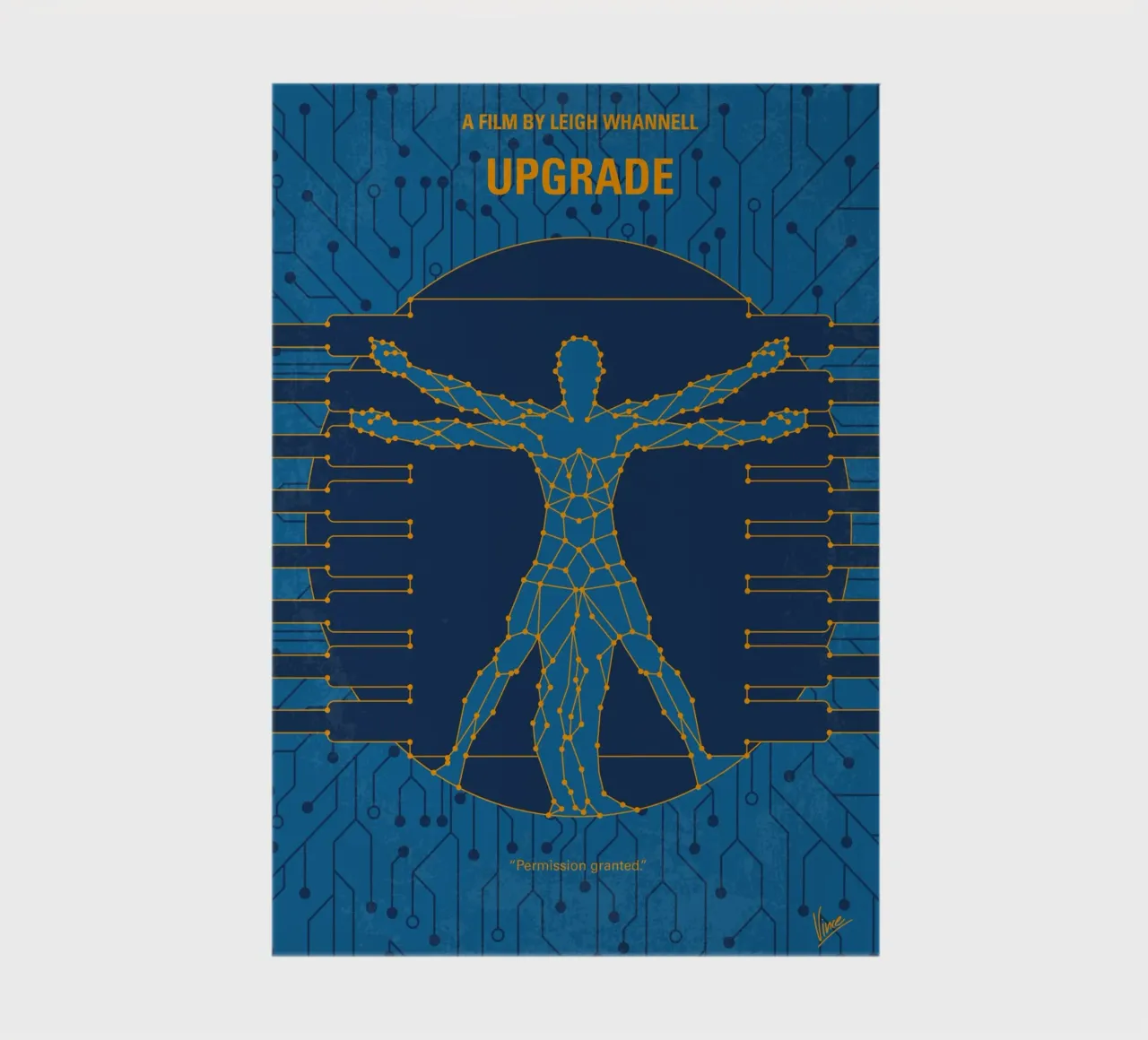 No1499 My Upgrade minimal movie poster notebook by Chungkong