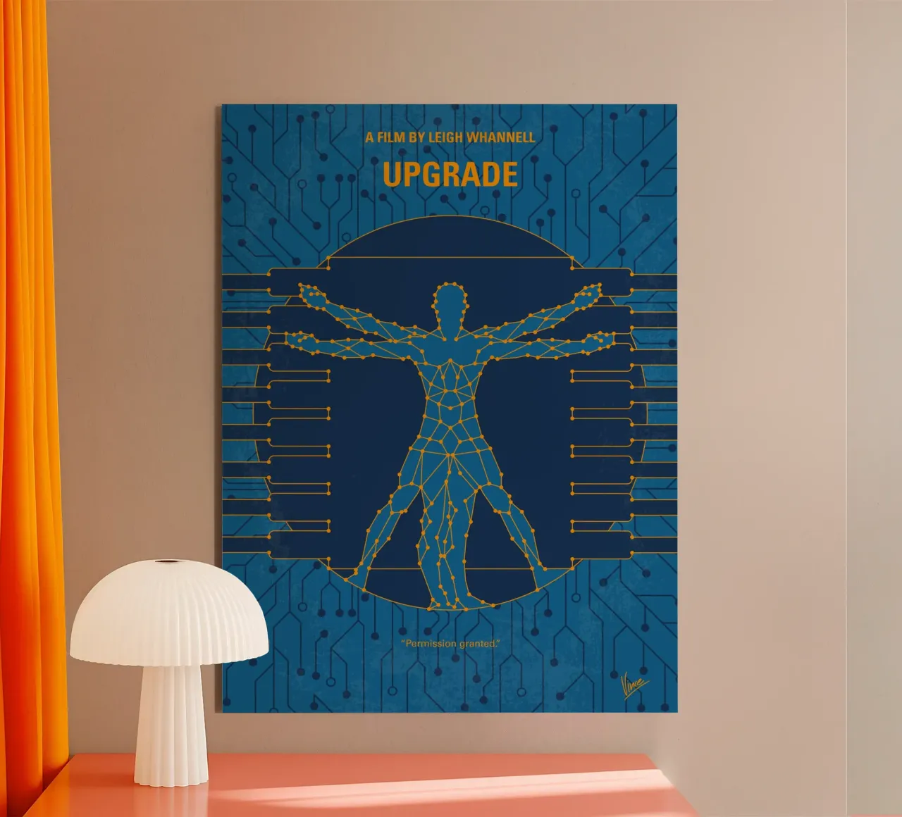 No1499 My Upgrade minimal movie poster alluminio dibond da Chungkong