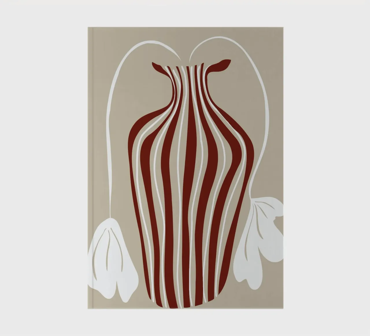 Minimalistic Vase 6 notebook by Miho Art Studio
