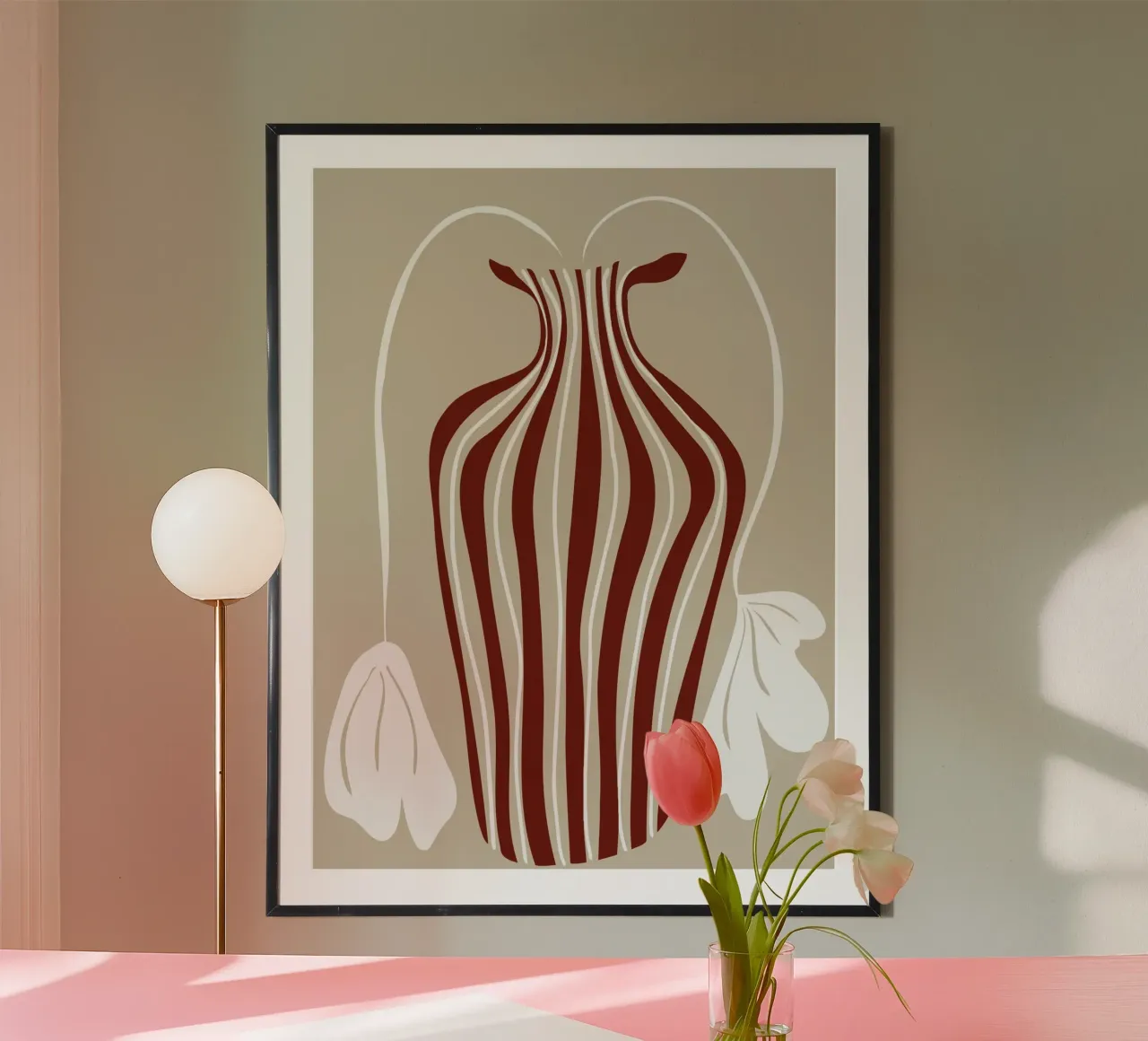 Minimalistic Vase 6 hahnemühle by Miho Art Studio