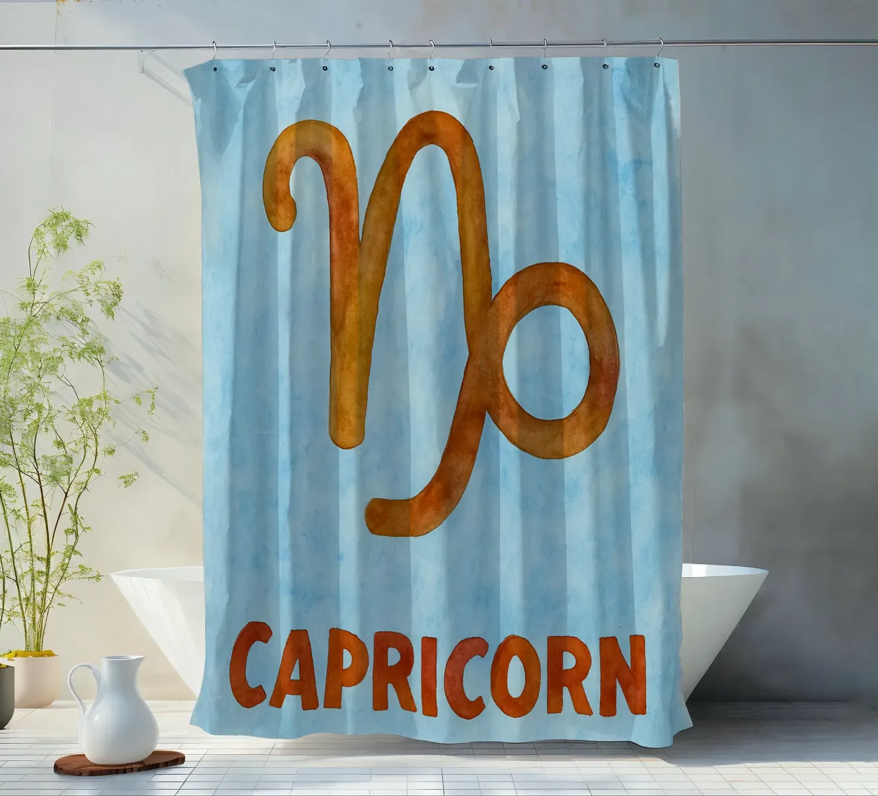 Quadro zodiacale del capricorno tenda da doccia da Shillas