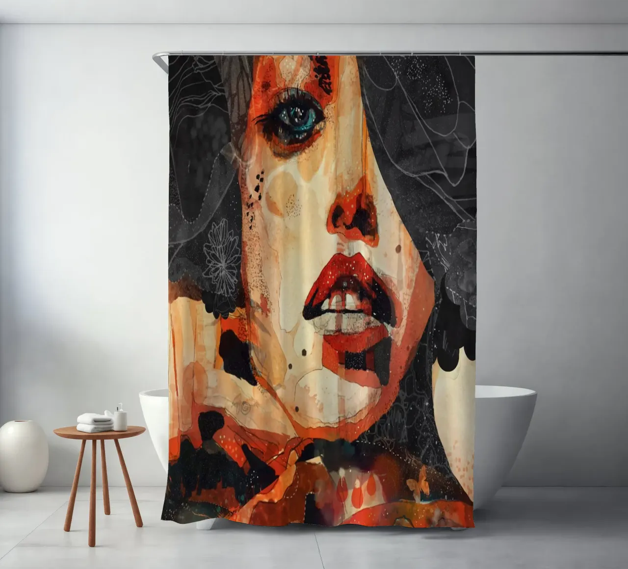 c a r b o n tenda da doccia da Giulio Iurissevich