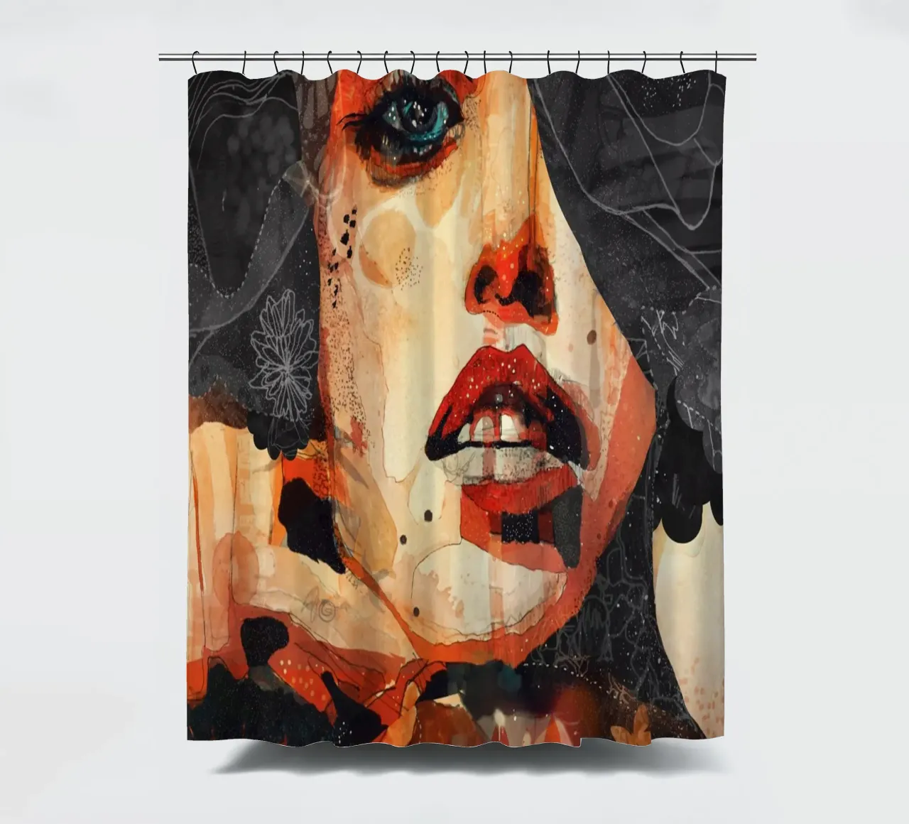 c a r b o n tenda da doccia da Giulio Iurissevich