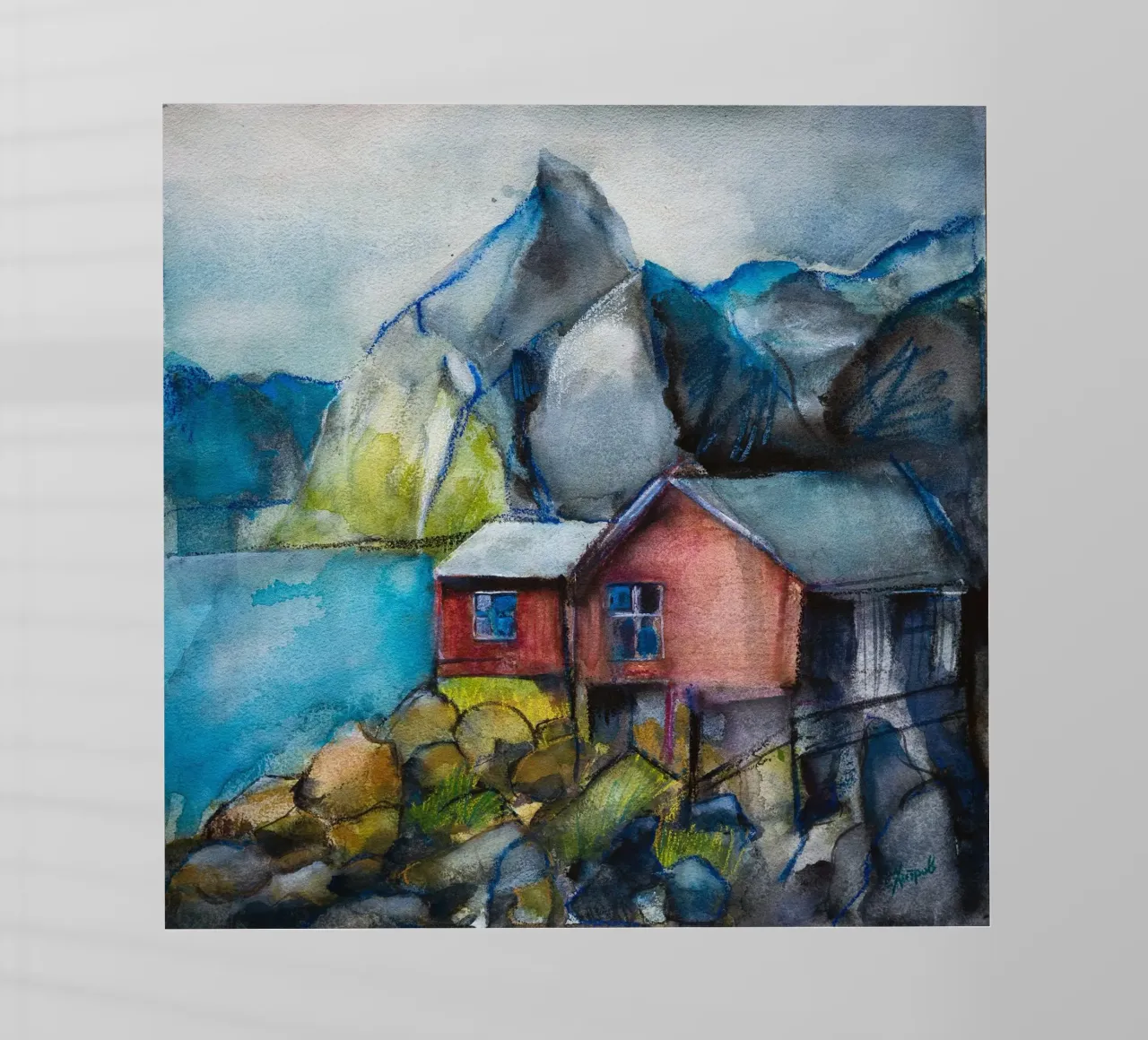 Cabins by the fjord pellicola backlit da Stoian Hitrov