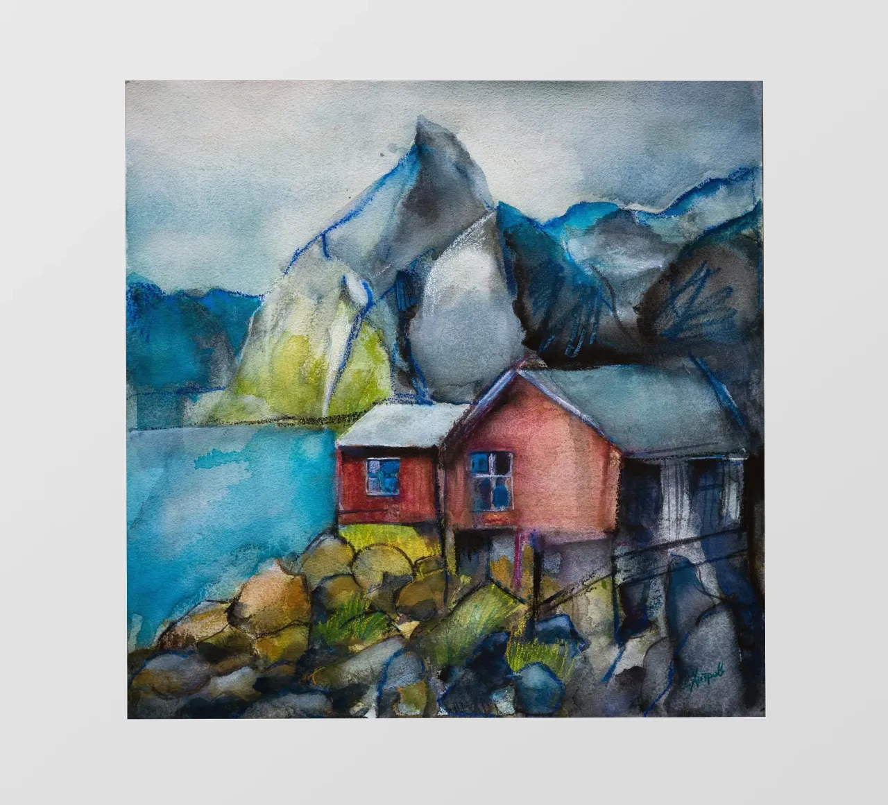 Cabins by the fjord pellicola backlit da Stoian Hitrov