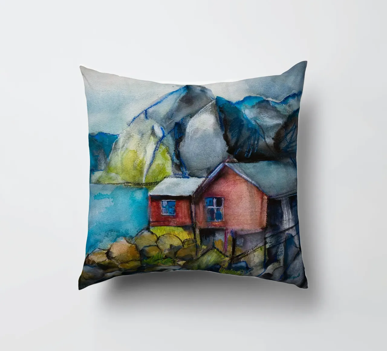 Cabins by the fjord cuscino da Stoian Hitrov